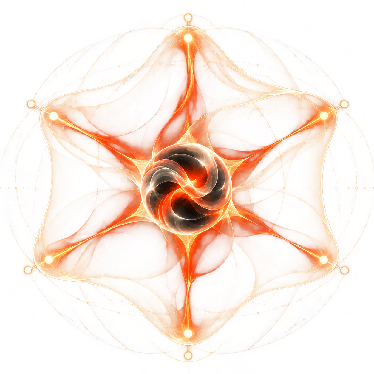 Six interconnected evaluation axes around a central YARA orb